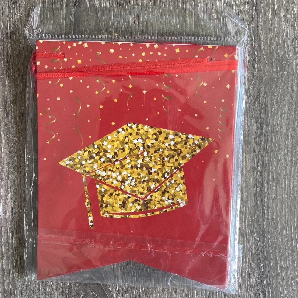 Red And Gold Graduation Party Supply Pack serves 16